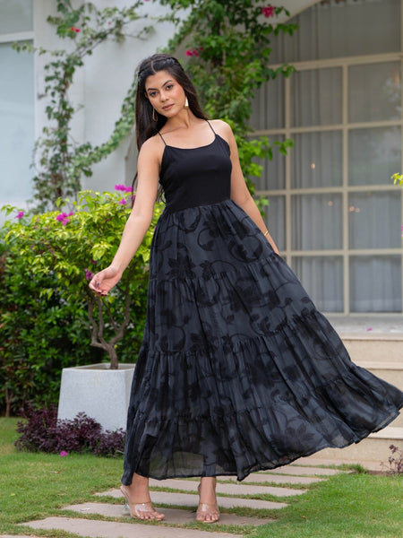 Mulcotton Hand Printed Tiered Dress