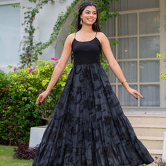 Mulcotton Hand Printed Tiered Dress