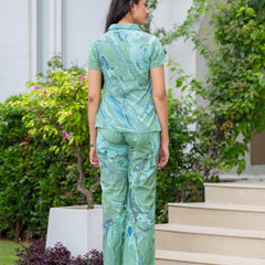 Pure Cotton Marble Print Cord-Set