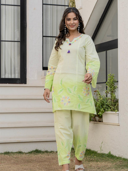 Woman Pakisthani Hand Painted Cord Set