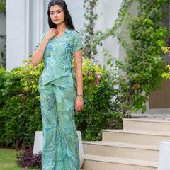 Pure Cotton Marble Print Cord-Set