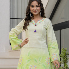 Woman Pakisthani Hand Painted Cord Set