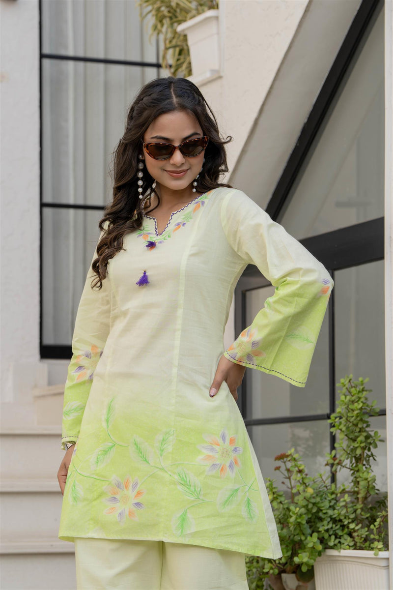 Woman Pakisthani Hand Painted Cord Set
