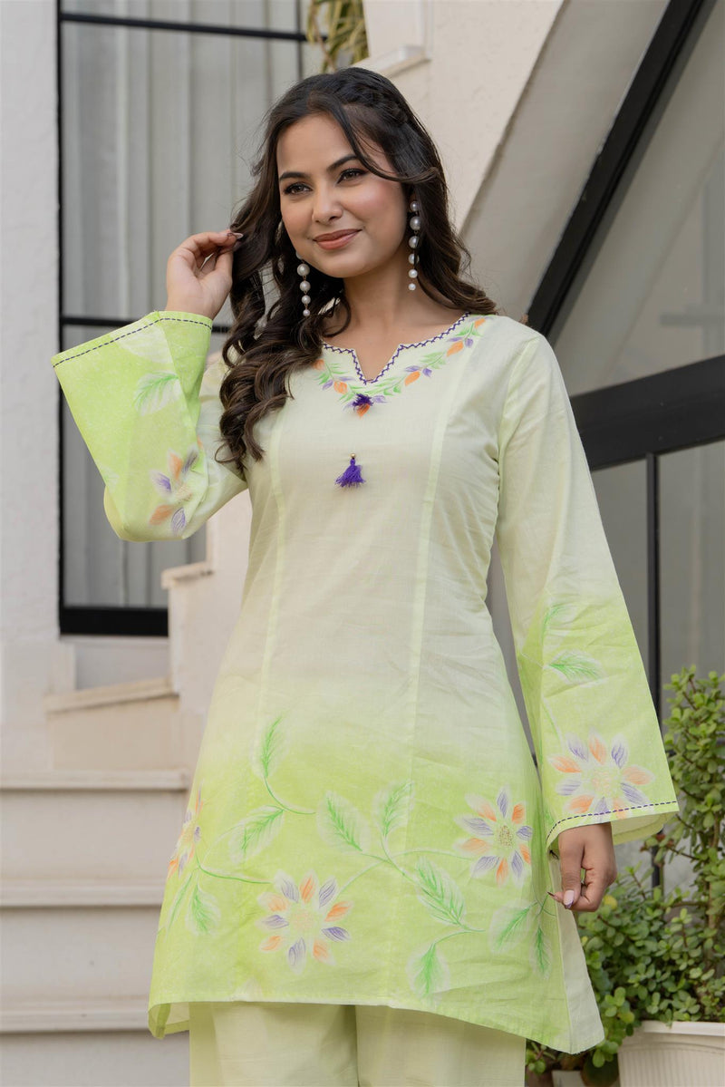 Woman Pakisthani Hand Painted Cord Set