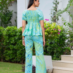 Pure Cotton Marble Print Cord-Set