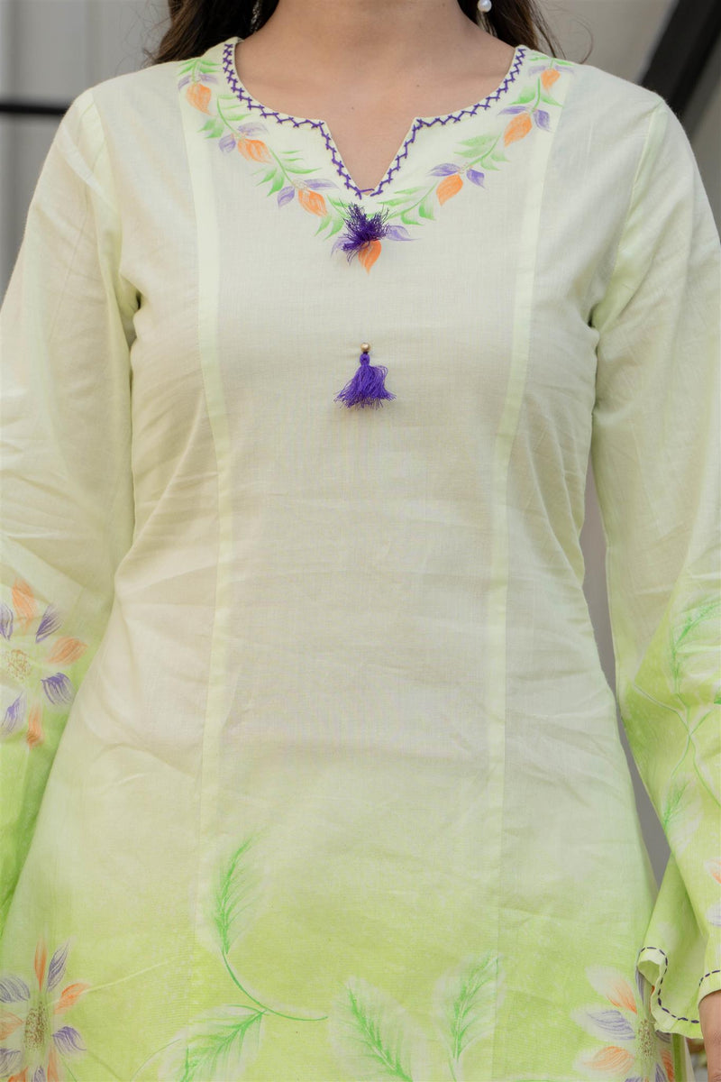Woman Pakisthani Hand Painted Cord Set