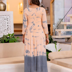 Women Tie&dye Smoking Dress