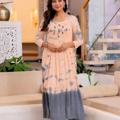 Women Tie&dye Smoking Dress