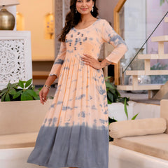 Women Tie&dye Smoking Dress