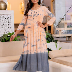 Women Tie&dye Smoking Dress