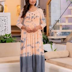 Women Tie&dye Smoking Dress