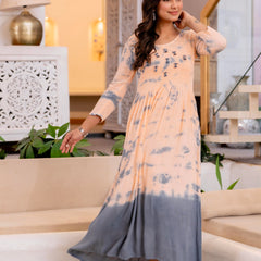 Women Tie&dye Smoking Dress