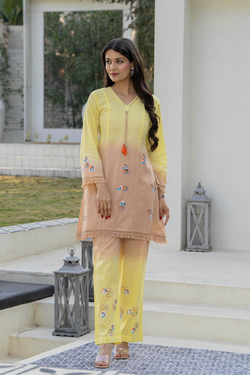 Woman Pakisthani Hand Painted Cord Set