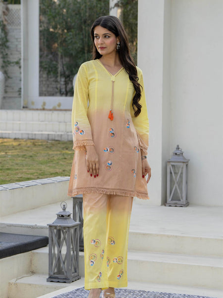 Woman Pakisthani Hand Painted Cord Set