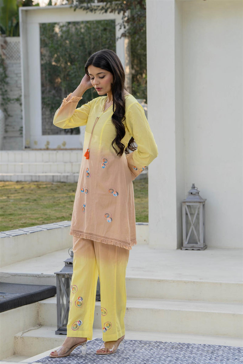 Woman Pakisthani Hand Painted Cord Set