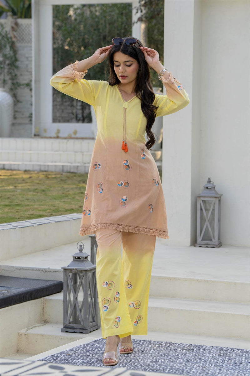 Woman Pakisthani Hand Painted Cord Set