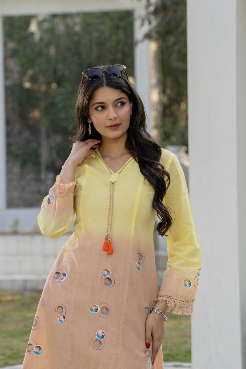Woman Pakisthani Hand Painted Cord Set