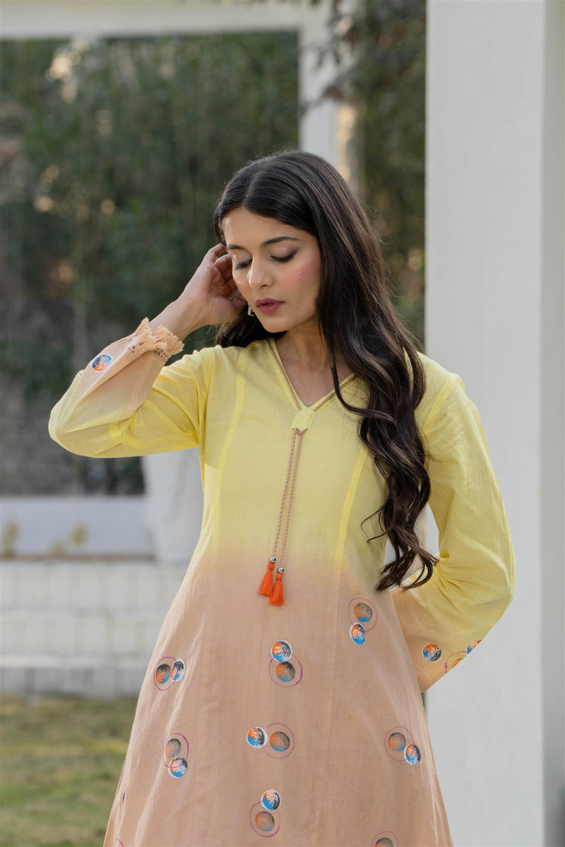 Woman Pakisthani Hand Painted Cord Set