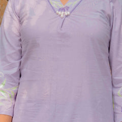 Women V-Neck Brush Paint Up and Down Cord-Set