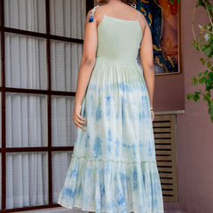 Women Casual flared tie&dye Dress