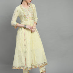 Cotton Schiffli Thread Work  and  Sequined Kurta,Pant  and  Dupatta