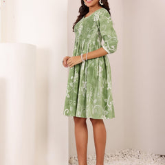 Pure Cotton Hand Painted Dress