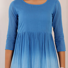 MulCotton Tie and Dye Fit and  Flare Dress