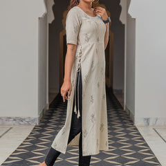 Floral Printed Pure Cotton Kurta
