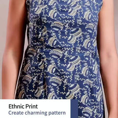 Women Floral Printed Square Neck Pure Cotton Kurti
