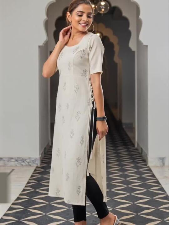 Floral Printed Pure Cotton Kurta